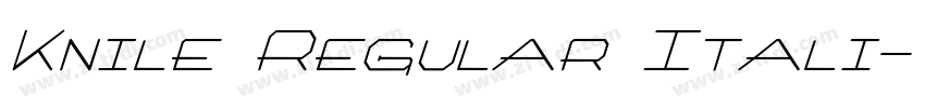 Knile Regular Itali字体转换